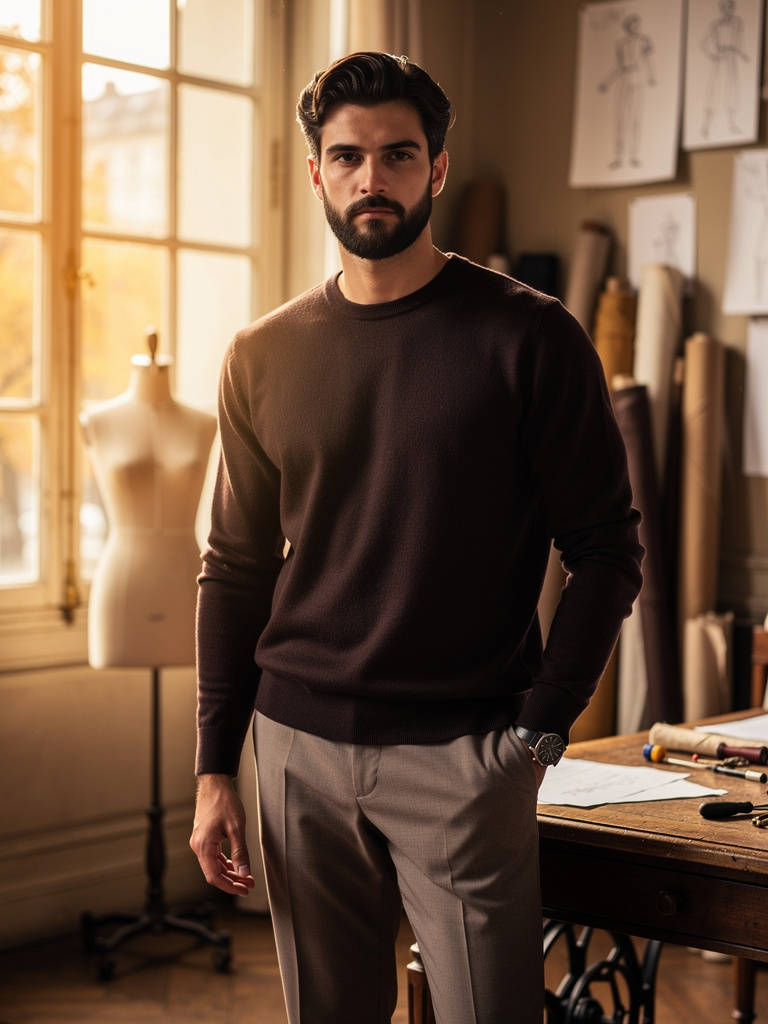 FW27 · Chocolate Cashmere Crew Sweater