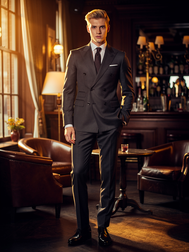 FW27 · Charcoal Double-breasted Suit · British Cut