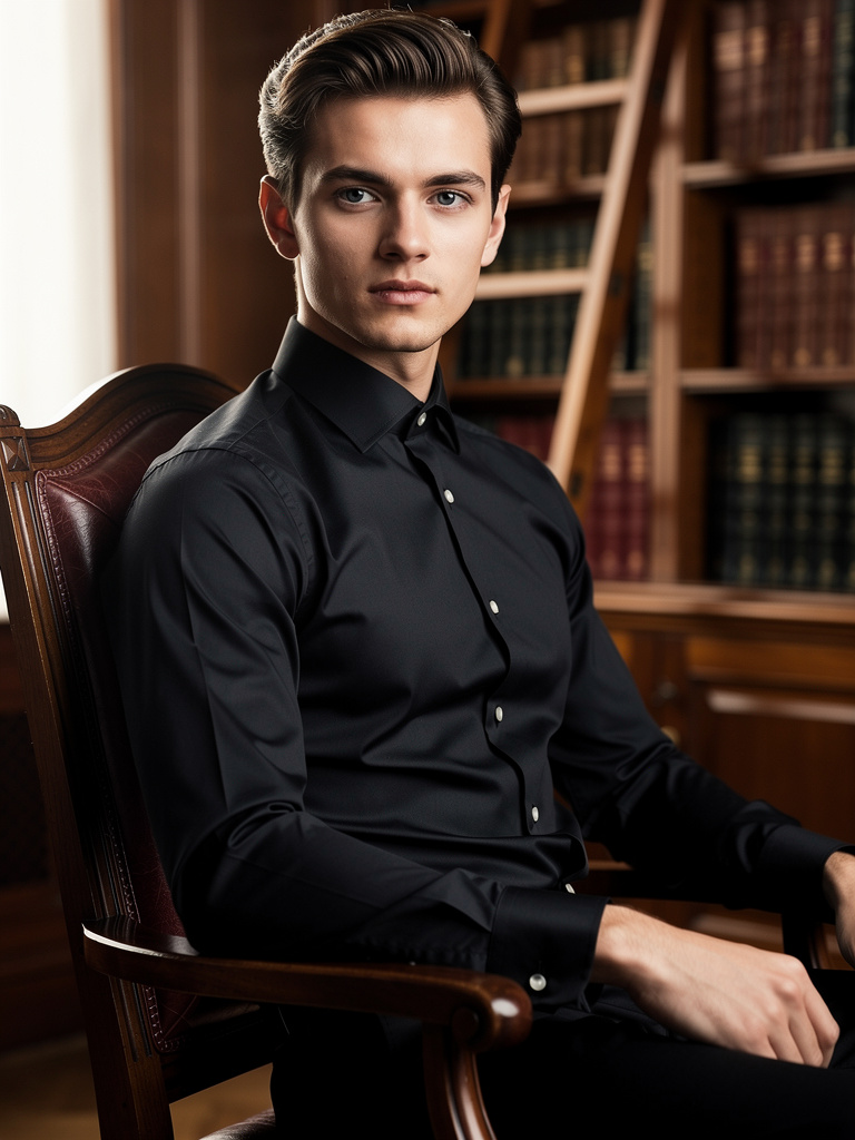 Dress Shirt · British semi-spread · Giza Cotton · Black