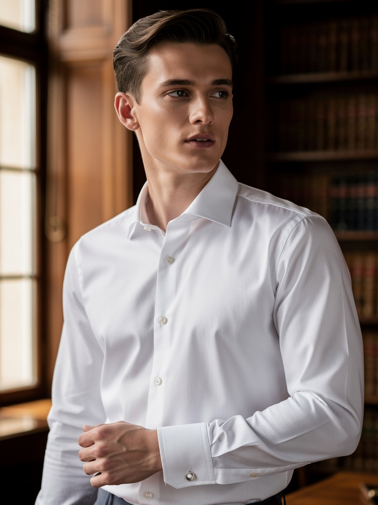 Dress Shirt · French collar · Giza Cotton · White
