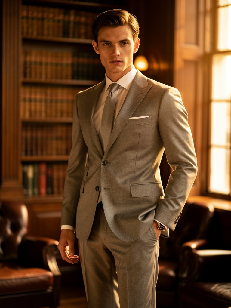 British Savile Row Drape · Grey