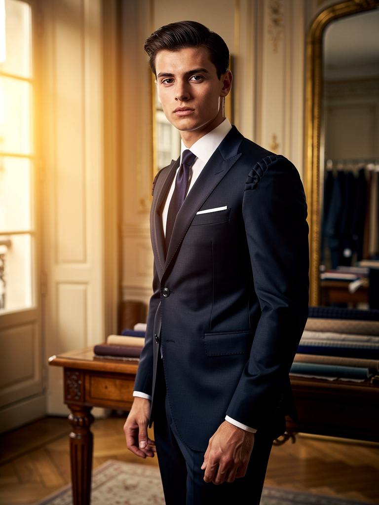 French Cifonelli-cut Suit · Navy