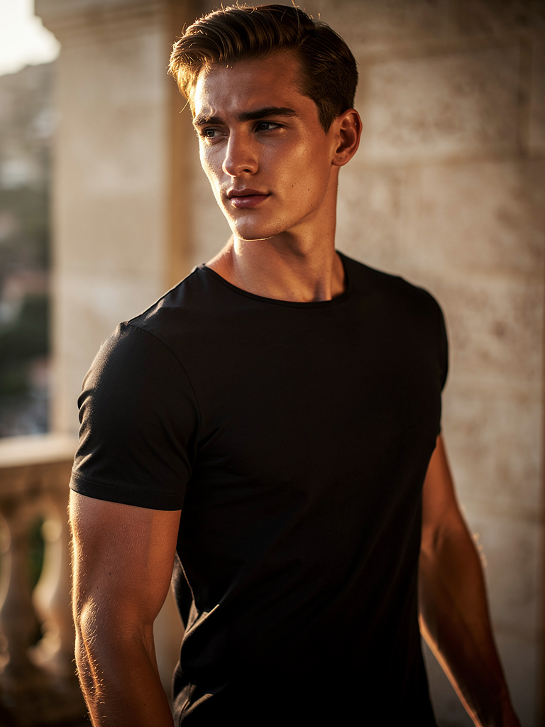 T-shirt · Boat Neck (Breton) · Organic Supima · Black