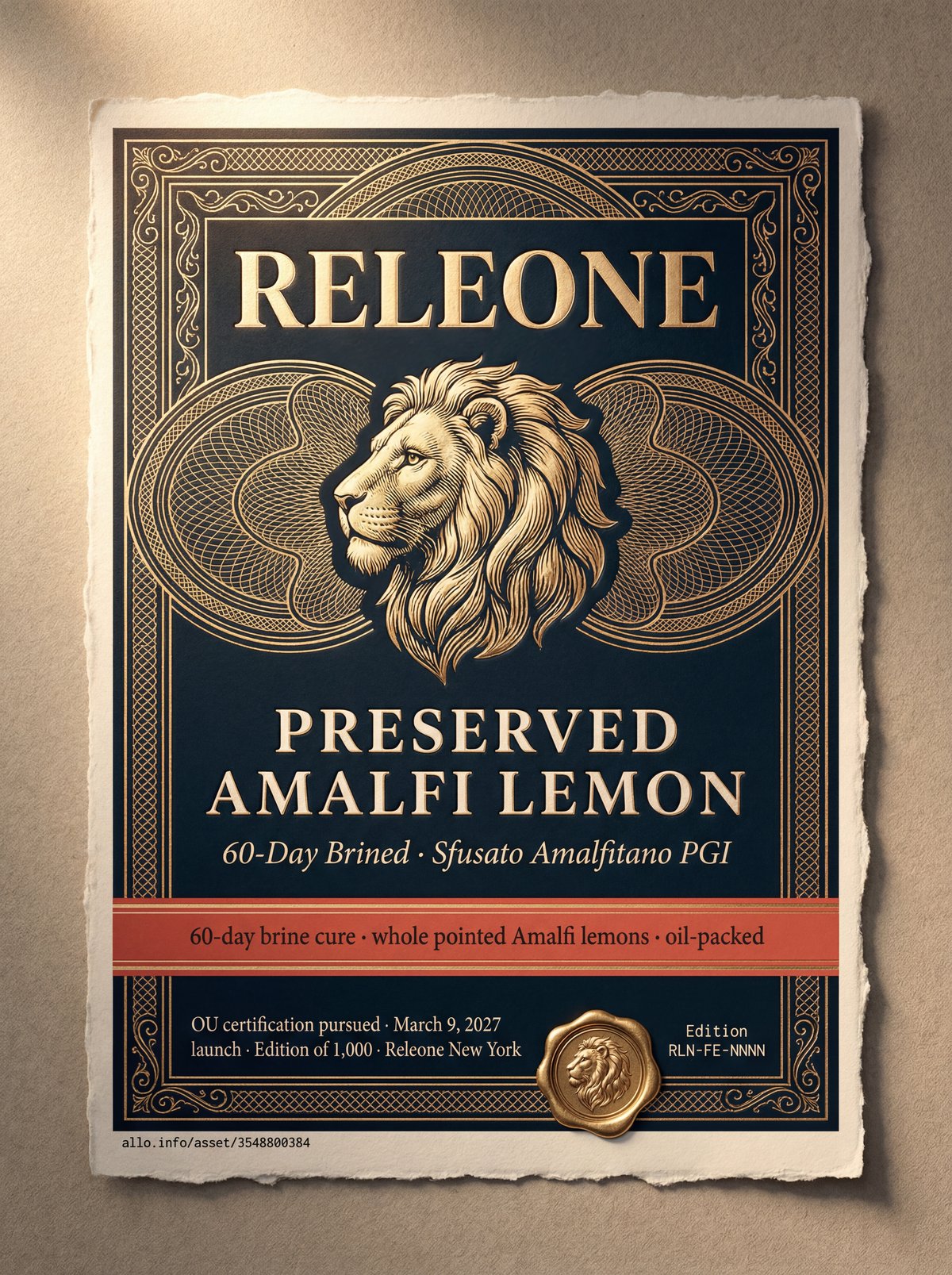 Preserved Amalfi Lemon · selected label artwork