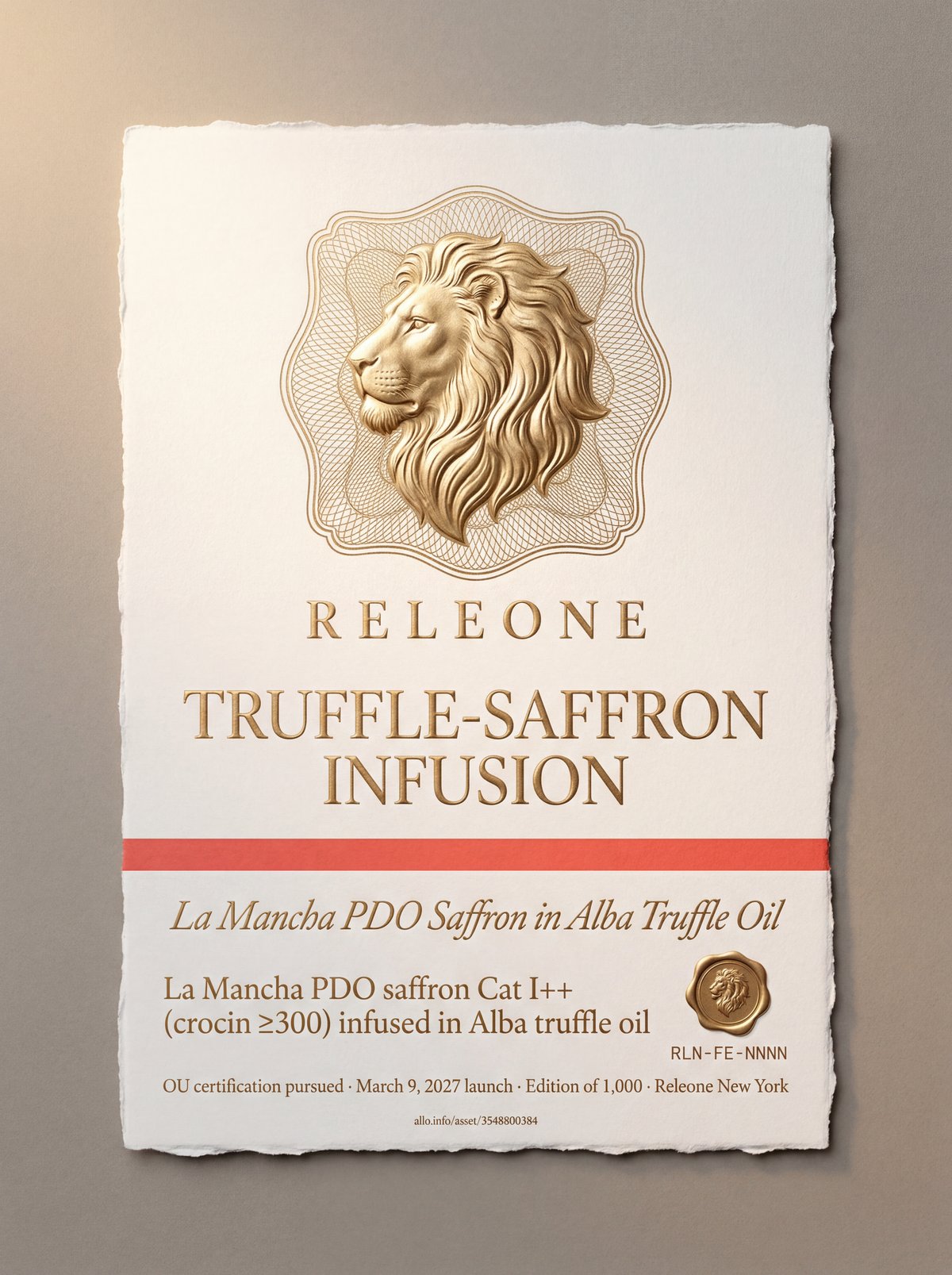 Truffle × Saffron Infusion · selected label artwork