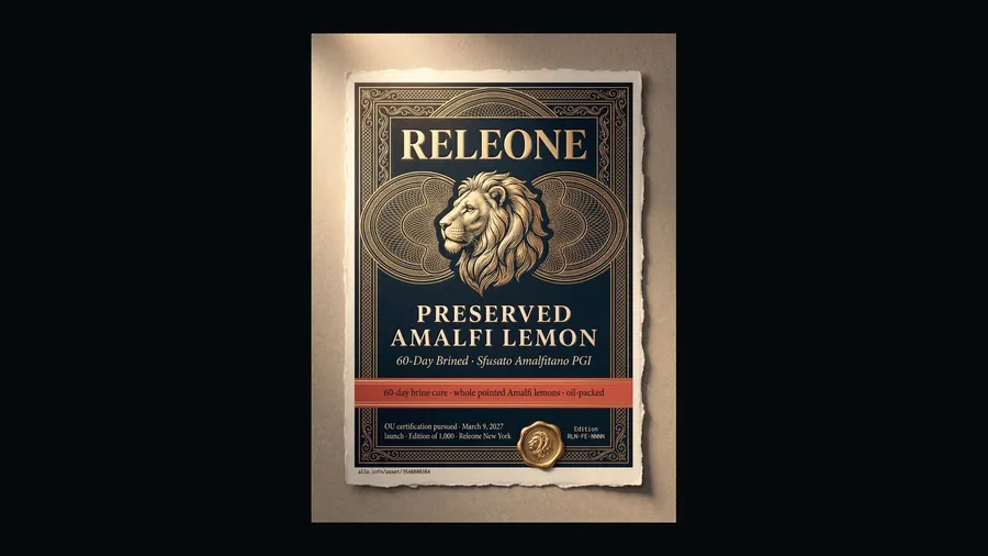 Preserved Amalfi Lemon — Releone label