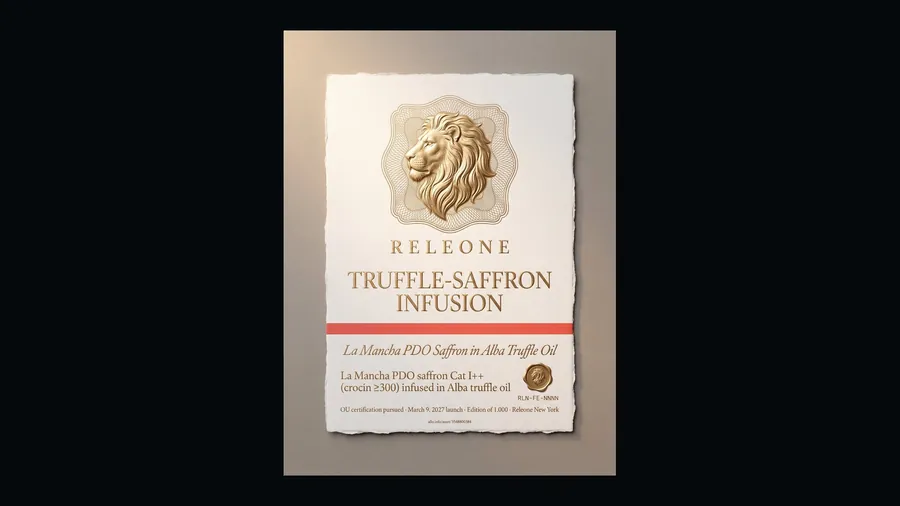 Truffle-Saffron Infusion — Releone label