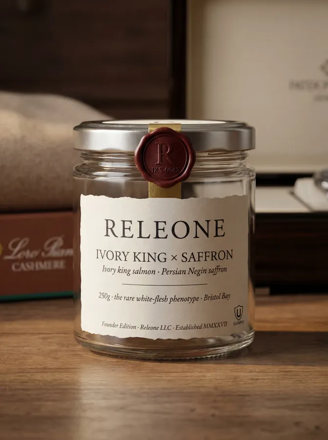 Ivory King × Saffron — Releone Founder Edition label